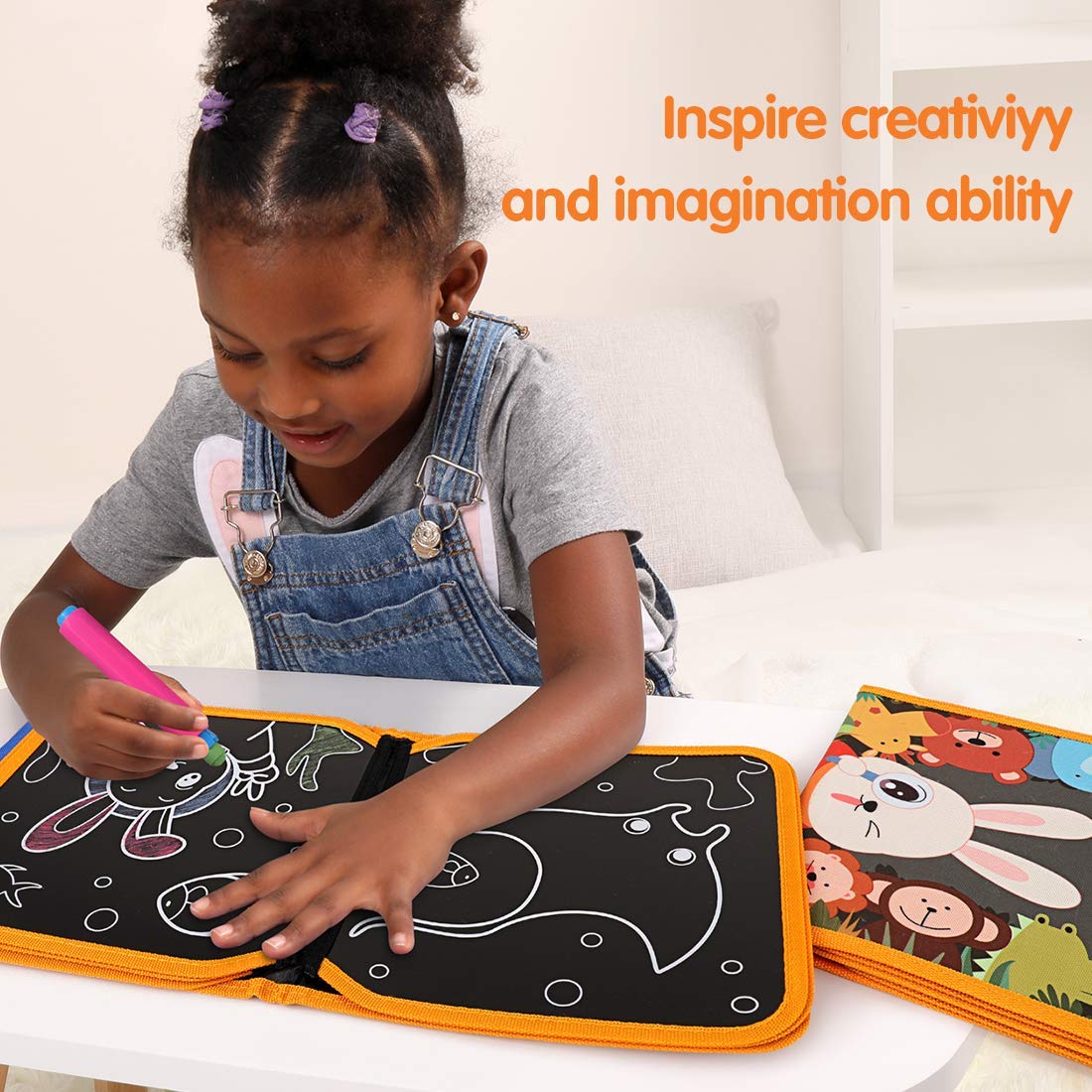 TUMAMA Children's Portable Drawing Board (Erasable)